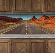 Route 66 stretching through red canyons – kitchen tile 